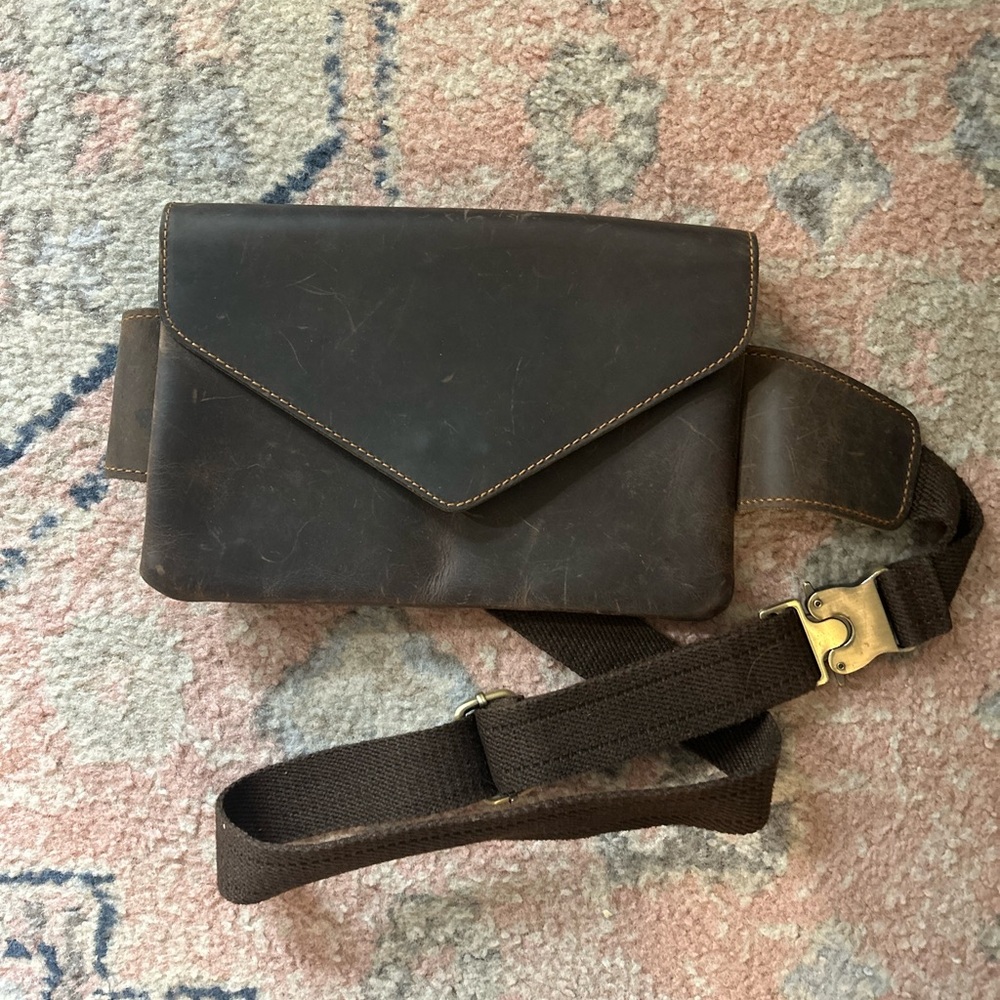 Brown Leather Crossbody Bag